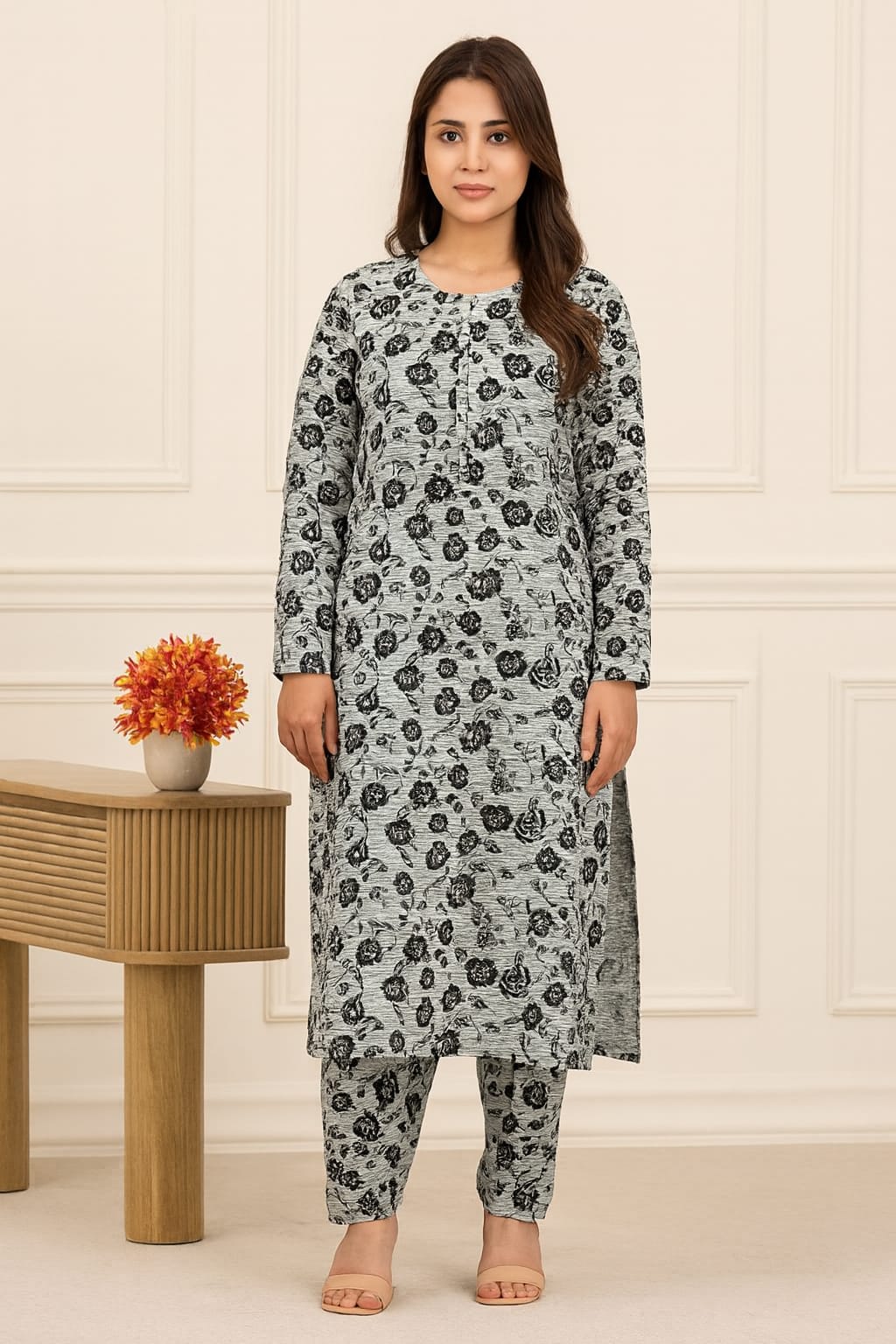 2 Pcs Unstitched Digital Print Suit J-050