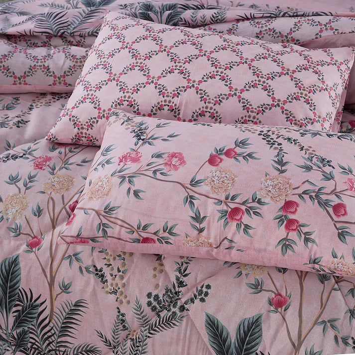 Double Bed 6 pc Winter Razai Set (Heavy Filling) DZ-08